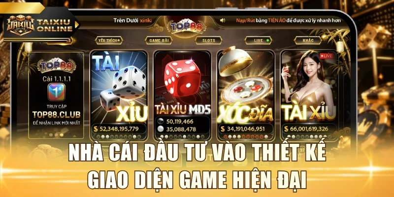 Nhà cái đầu tư vào thiết kế giao diện game hiện đại